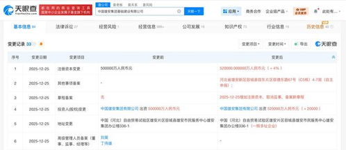 中國雄安集團基礎建設公司增資至52億元，助力信息系統集成服務高質量發展